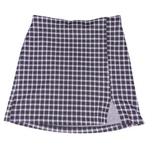 H&M Divided Plaid Mini Skirt Size S Purple & Black